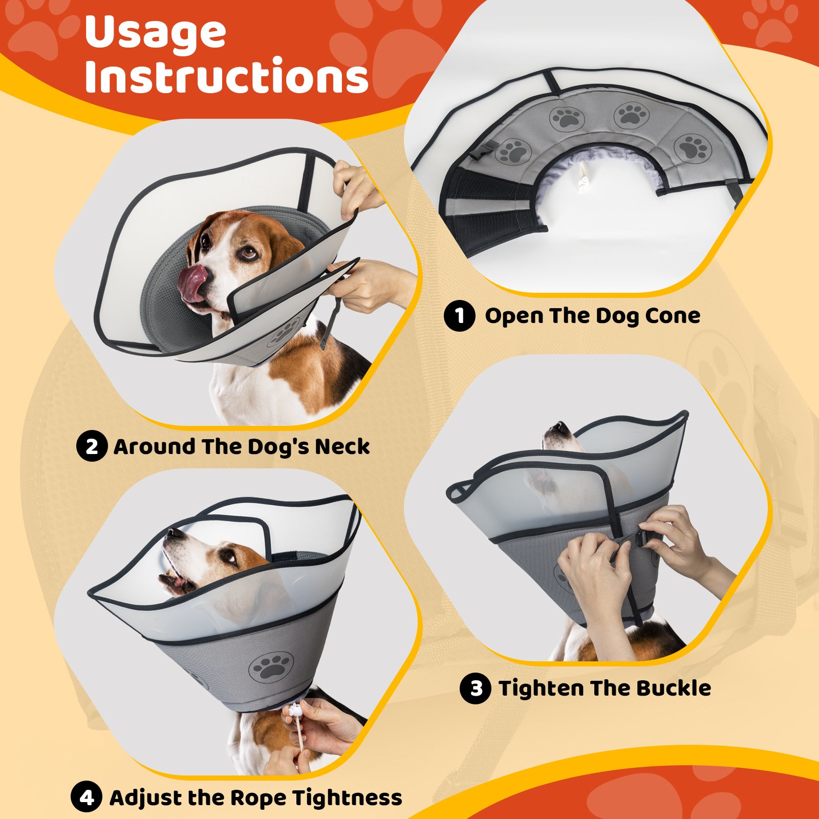 Pet Elizabethan Collar Double Layer