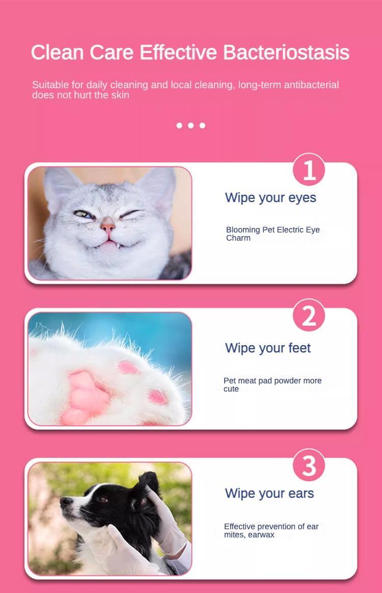 Dog And Cat Wet Wipes, Fragrance Free Plant Based