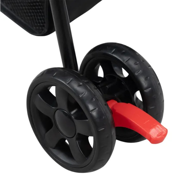 Foldable Pet Stroller With Storage Basket For Small Puppies