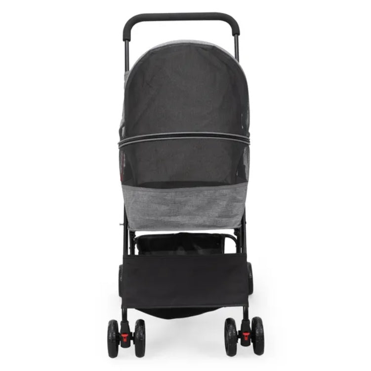 Foldable Pet Stroller With Storage Basket For Small Puppies