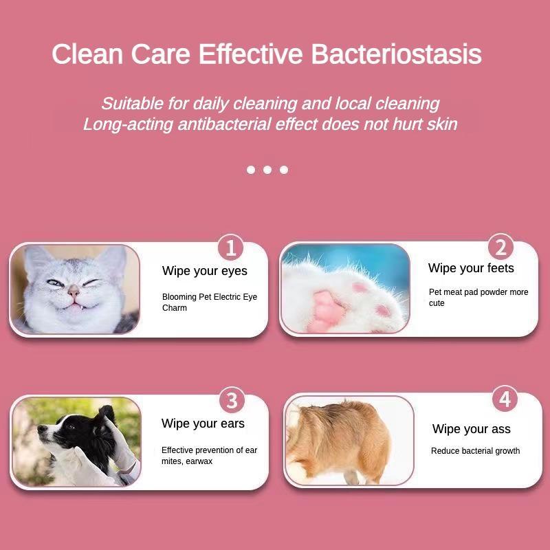 Dog And Cat Wet Wipes, Fragrance Free Plant Based